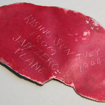 Cut Out of Rising Sun from WWII Japanese Zero