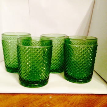 Green Depression Glasses!! - Glassware