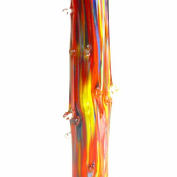 KRALIK VARIEGATED THORN VASE - Art Glass