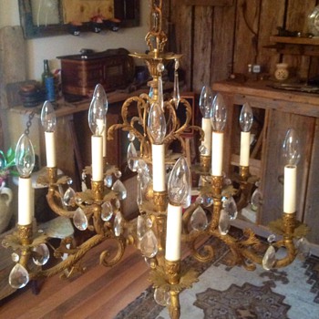 SOLID BRASS CHANDELIER! - Lamps
