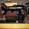 Singer Spartan Vintage Black Sewing Machine with Carry Case. 192 K. Model RFJ9-8
