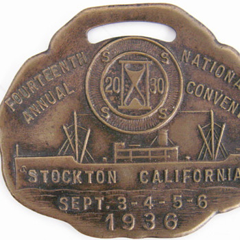 1936 National Convention 20-30 Club Watch Fob - Pocket Watches