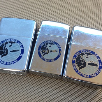 Vintage Vietnam Era Zippo Lighters - Tobacciana