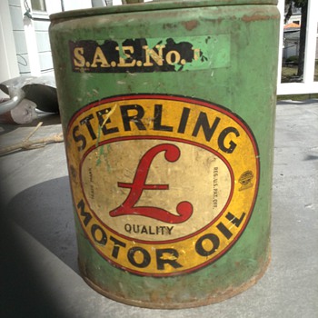 5 Gallon Sterling Motor Oil  - Petroliana