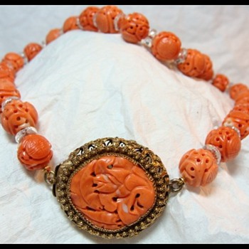 Antique Chinese Coral Necklace