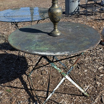Vintage French Cafe Table with Great Patina - Furniture