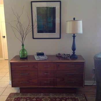 Mid Century Lane Platform Dresser & Tajima Woodblock