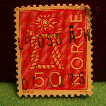 Vintage 50 Norge Stamp ~ Norway - Stamps