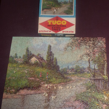 1950's Tuco Extra Thick Blossom Time Puzzle approx 300 pieces