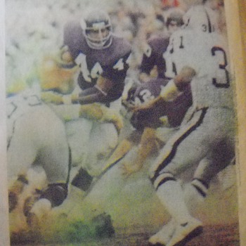 Chuck Foreman, Fran Tarkenton, Jim Lash, John Gilliam and Bud Grant photos from a 1973 edition of the Minneapolis Tribune
