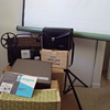 Argus Dual Super 8 + Regular 8 Movie Projector, Argus 802 Movie Camera, Flood Lamp and Full Movie Screen