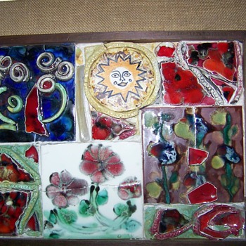 Ceramic art framed pictures 1970 - Art Pottery