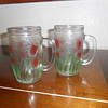 Fun vintage glass mugs...TULIPS!