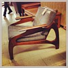 Matching walnut couch and chair (perhaps Adrian Pearsall)