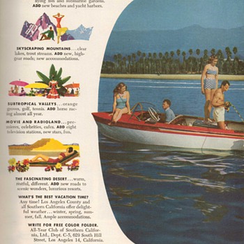 1951 - California Travel Advertisement