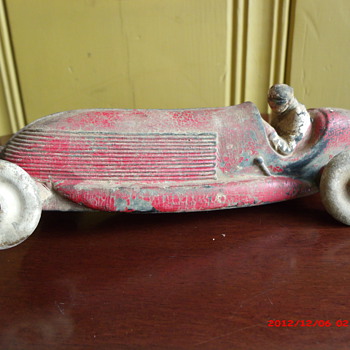 1930's Auburn Rubber toy race car. - Model Cars