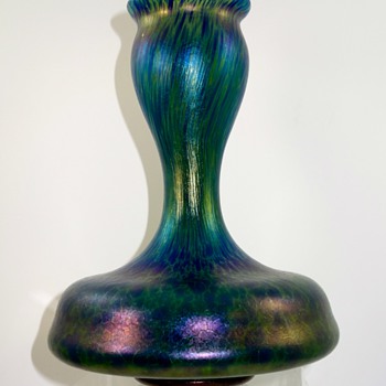 Loetz "Orchis ganz blau getupft", PN II-355 (Hofstötter Paris form), 1900 - Art Glass