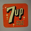 Double sided 7up tin sign