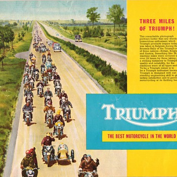 1959 Triumph Motorcycles Product Line Booklet - Advertising
