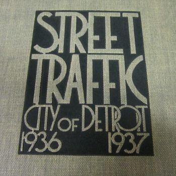 Amazingly deco WPA Detroit traffic analysis book - Books