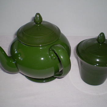 Antique teapot with side handle Made in England - Kitchen