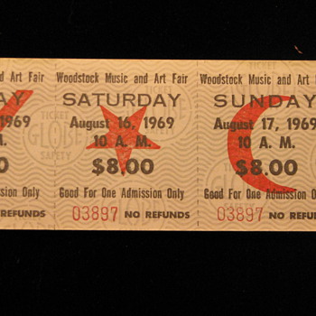 Vintage 1969 Woodstock 3-Day Pass