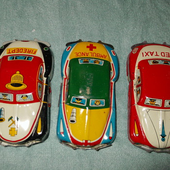 3 Tin Cars from Japan - Model Cars