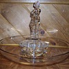 Cambridge draped lady flower frog, base & bowl?