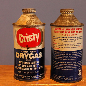 Cristy Dry Gas Cans - Petroliana