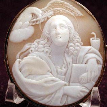 Shell cameo of St John the Evangelist - Fine Jewelry