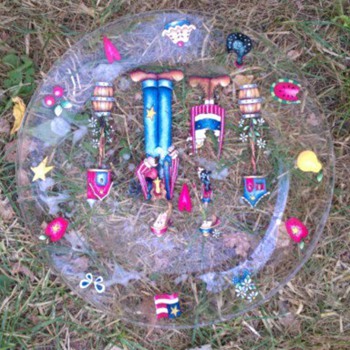 Plate found when my son rebuilt his home / Saved from Flood Irene 2011 - Glassware