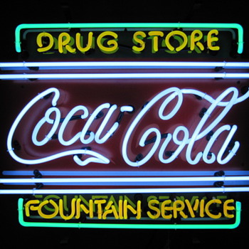 New (2009) Coca Cola Neon Sign & Clock - Coca-Cola