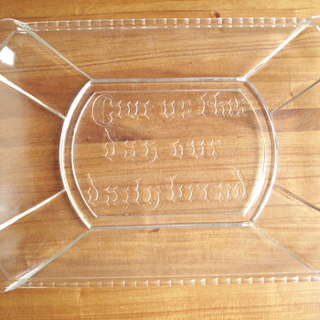 Etched dish - Glassware