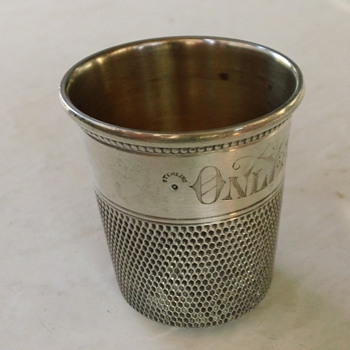 Webster Sterling Silver "Only a thimble full" Jigger - Sterling Silver