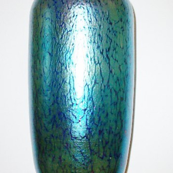 Loetz Cobalt Papillon Vase c.1900. PN II-40 - Art Glass