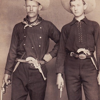 1880s Cabinet Card of Armed Cowboys - Photographs