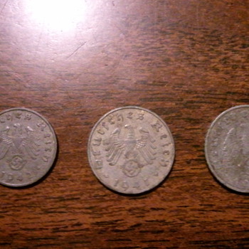 1 & 5 Reichspfennig - World Coins