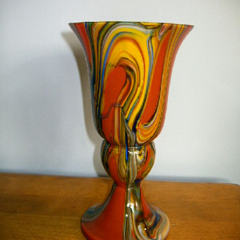 Czech- Marbled red pieces - Art Glass