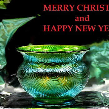 Merry Christmas and Happy New Year - Art Glass