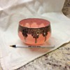 peachy pink with silver