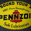 1957 Pennzoil Motor Oil Sound Your Z Two Sided Steel Sign