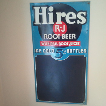 Hires Root Beer Menu sign - Advertising