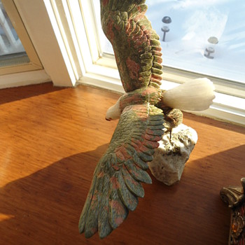 Hand Carved Unakite Eagle - Animals