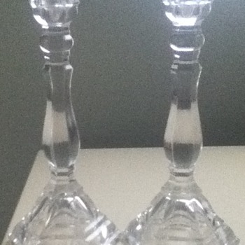 Tiffany & Co Crystal Candleholders - Art Glass