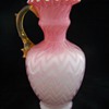 Mt. Washington Glass 1890s Herringbone Thorn Handled Vase