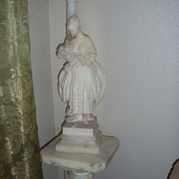 Marble Lady Lamp (1920s) - Lamps