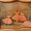 2 VINTAGE HAND PAINTED Ballerina Pictures - Creme&Gold accent frames