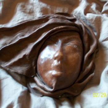 Not A Mask 'no eye holes'; All Leather!? Curious? - Folk Art