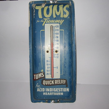 Vintage Tums Outdoor Thermometer - Advertising