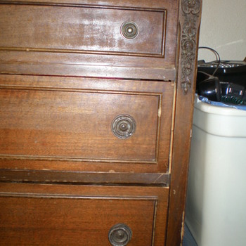 Mom's Dresser w/Mirror and Full Size Headboard/Footboard/Siderails
